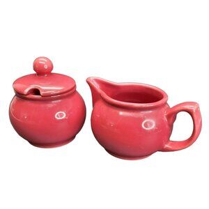 Vintage Sugar Creamer Pristine England Dusty Mauve Rose Pink Sugar Set BT1059